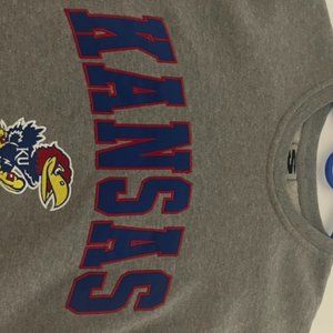 New Kansas Jayhawks grey oversized sweatshirt medium